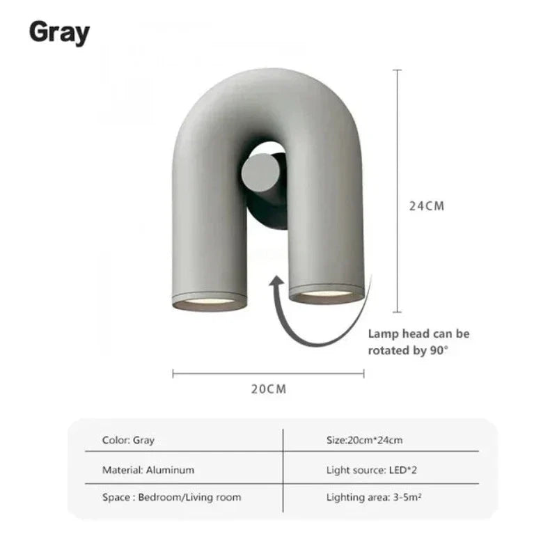 UtopiaGlow – Skandinavisk U-formad vägglampa