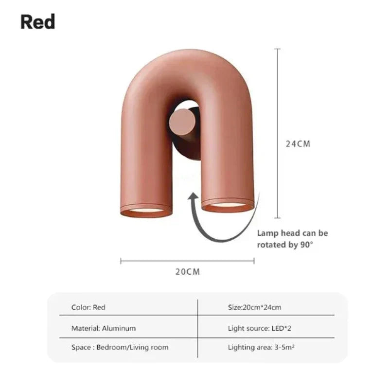UtopiaGlow – Skandinavisk U-formad vägglampa