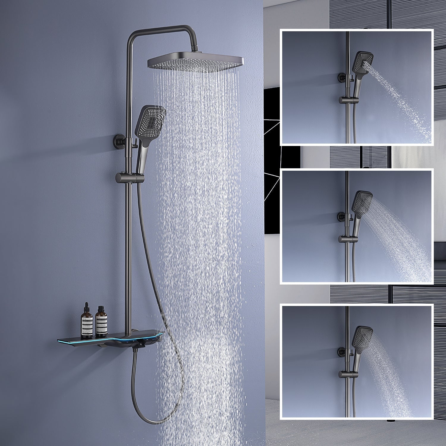 Lumora | LED duschsystem med temperaturvisning i premiumdesign