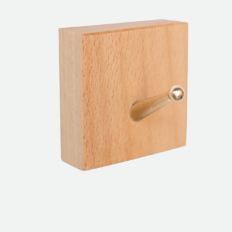 Carvallo – Handgjord Träväggskrok med Messingsfäste