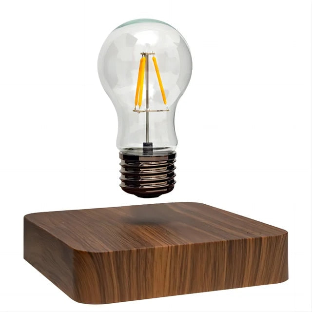 Aerolight Nova | Magnetiskt svävande LED-lampa med trähållare