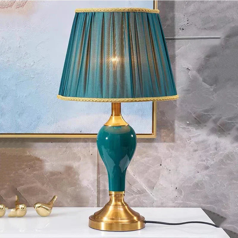 LumiCeram - Modern Keramisk Bordslampa | Stilren Belysning för Vardagsrum &amp; Sovrum