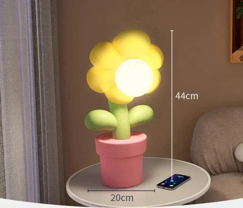 BloomGlow - LED Blomma Bordslampa – Dekorativ Belyst Blomma för Sovrum och Vardagsrum