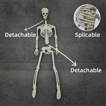 Livsstorlek Rörlig Halloween Skelett