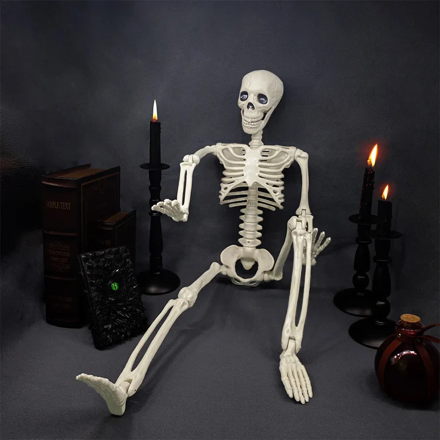Livsstorlek Rörlig Halloween Skelett