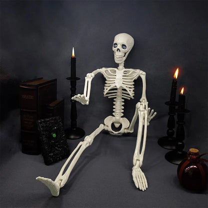 Livsstorlek Rörlig Halloween Skelett