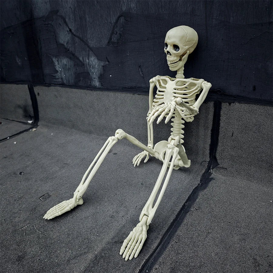 Livsstorlek Rörlig Halloween Skelett