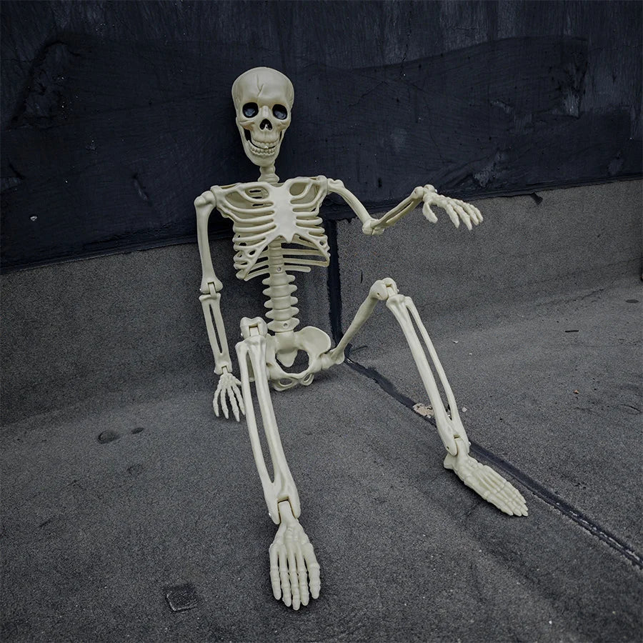 Livsstorlek Rörlig Halloween Skelett