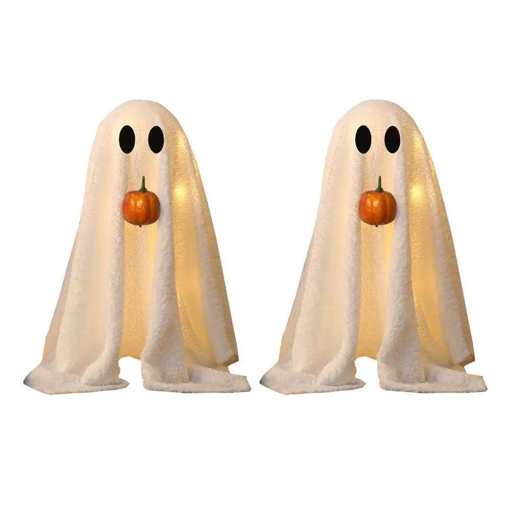 Lysande Halloween-spöke med pumpamun