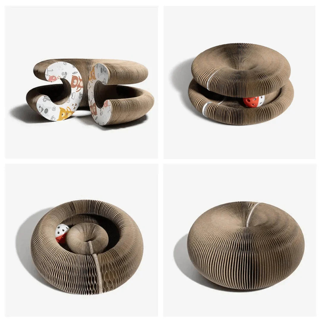 Furora Expandable Katt Klösleksak med Interaktiv Bollarbana &amp; Mysig Säng