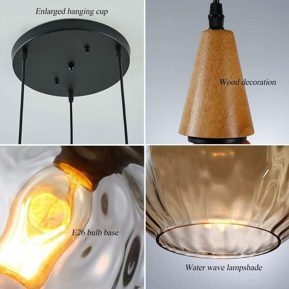 Vintage Teardrop Glas Taklampa för Stiliga Kök