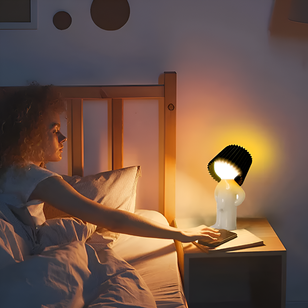 LumoPal Shy | LED-bordslampa i figurform – dimbar &amp; dekorativ
