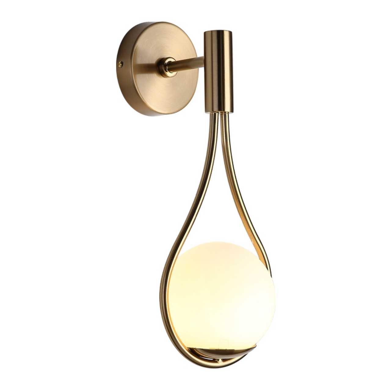 Vägglampa Modern Guld Glas Sconse