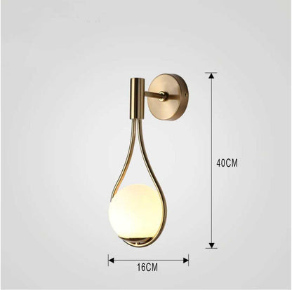 Vägglampa Modern Guld Glas Sconse