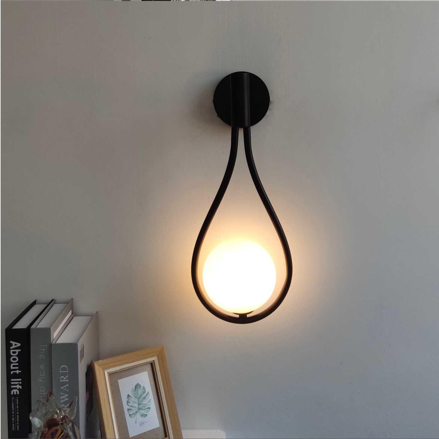 Vägglampa Modern Guld Glas Sconse