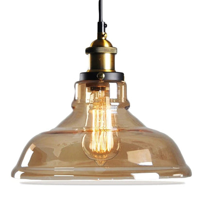 Livia Vintage Glaspendellampa – Art Deco-inspirerad design, E27-sockel, justerbar kedja, dimbar
