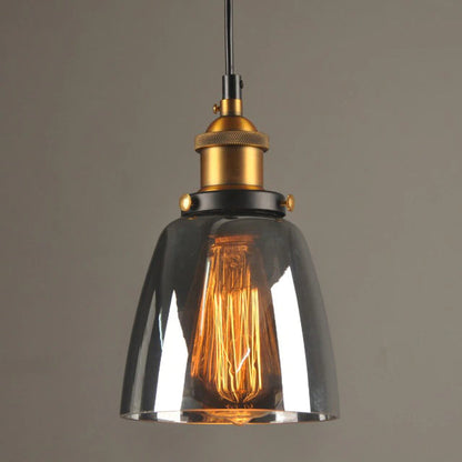 Livia Vintage Glaspendellampa – Art Deco-inspirerad design, E27-sockel, justerbar kedja, dimbar