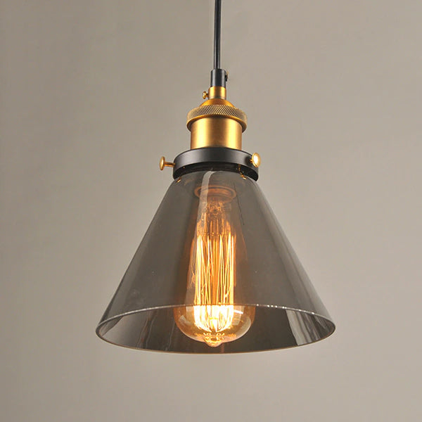 Livia Vintage Glaspendellampa – Art Deco-inspirerad design, E27-sockel, justerbar kedja, dimbar