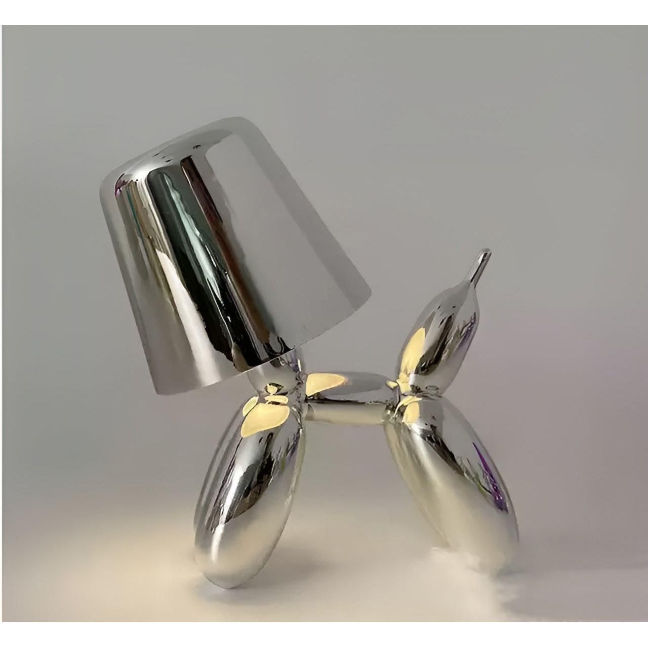 Pawsitive Glow: Kreativ elektropläterad hundlampa för det trendiga hemmet eller kontoret