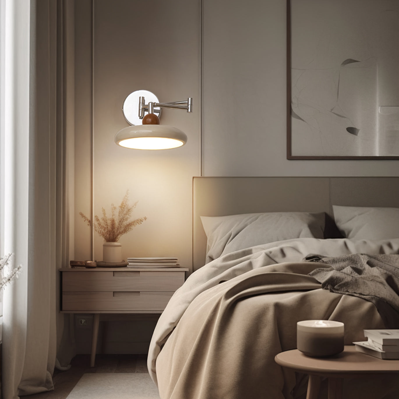 Väggmonterad Lola Svängarm Lampa – Minimalistisk Justerbar Belysning