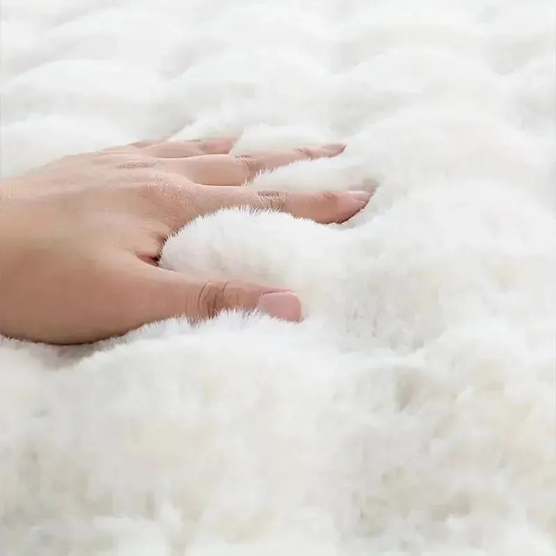 Lorvi - Plush Fashion Bubble Flower Mattor