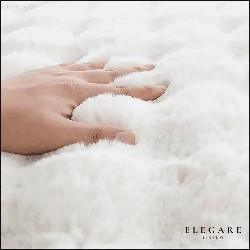 Lorvi - Plush Fashion Bubble Flower Mattor