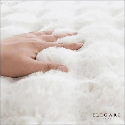 Lorvi - Plush Fashion Bubble Flower Mattor