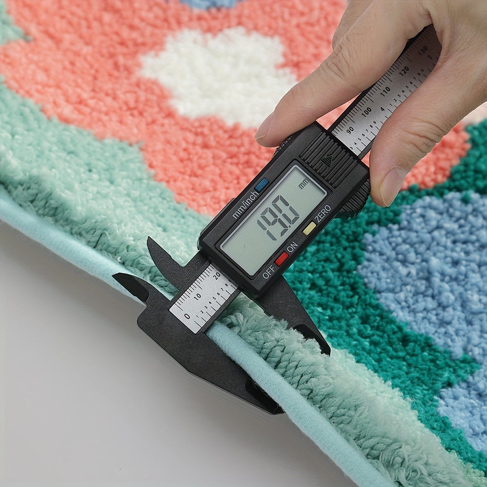 Luca Plush-badrug med elegant blommönster – Komfort & snabb fuktupptagning