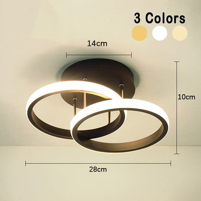 Lucas taklampa – Modern 3-ring design, dimbar LED med justerbara inställningar | CE-certifierad, 2 års garanti, stilfull inomhusbelysning