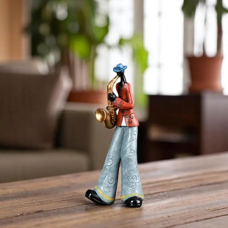 Väggkonst Resin Jazzmusiker Skulptur
