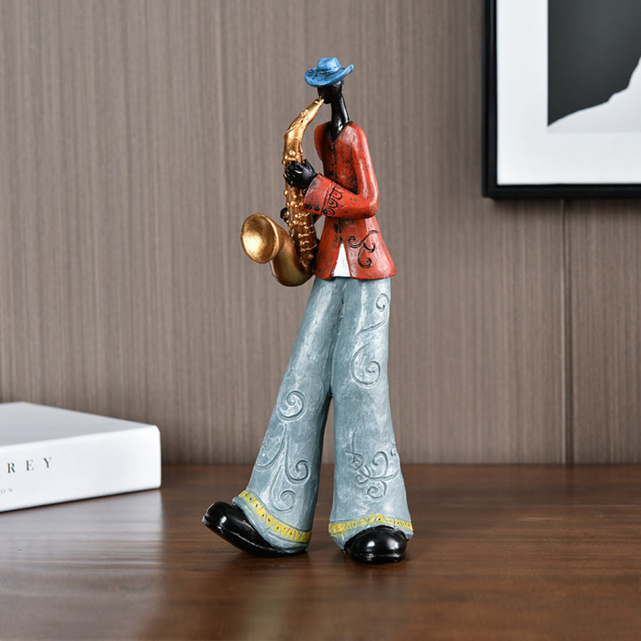 Väggkonst Resin Jazzmusiker Skulptur