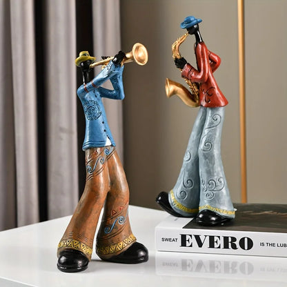 Väggkonst Resin Jazzmusiker Skulptur