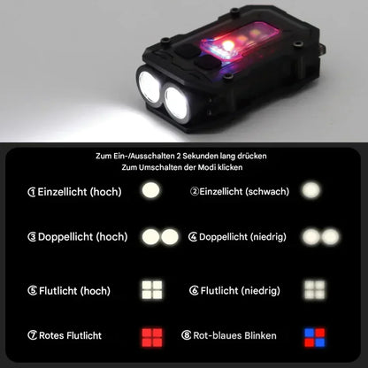 Magnetisk LED-ficklampa med bärhållare – handsfree arbetsljus för utomhus och reparationer