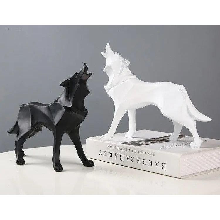 Lupos-Statue - geometriska vargdekorationer - Enkelt elegans för varje rum