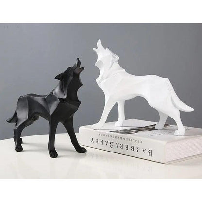 Lupos-Statue - geometriska vargdekorationer - Enkelt elegans för varje rum