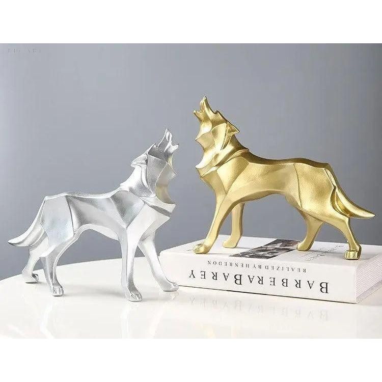 Lupos-Statue - geometriska vargdekorationer - Enkelt elegans för varje rum