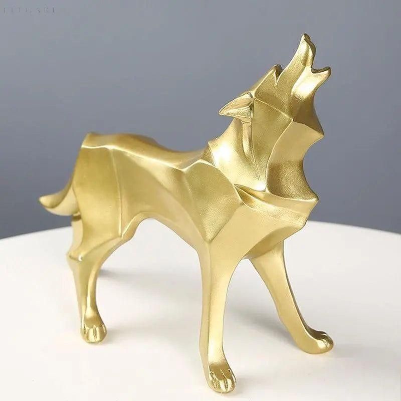 Lupos-Statue - geometriska vargdekorationer - Enkelt elegans för varje rum