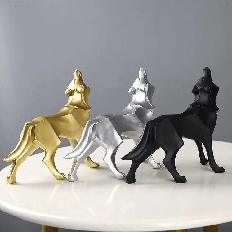 Lupos-Statue - geometriska vargdekorationer - Enkelt elegans för varje rum