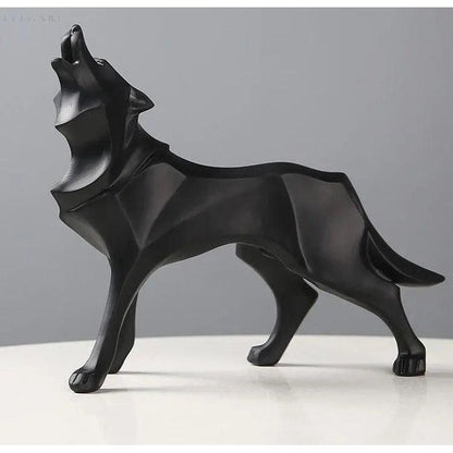 Lupos-Statue - geometriska vargdekorationer - Enkelt elegans för varje rum