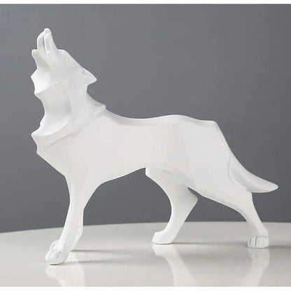 Lupos-Statue - geometriska vargdekorationer - Enkelt elegans för varje rum