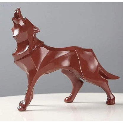 Lupos-Statue - geometriska vargdekorationer - Enkelt elegans för varje rum