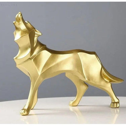 Lupos-Statue - geometriska vargdekorationer - Enkelt elegans för varje rum