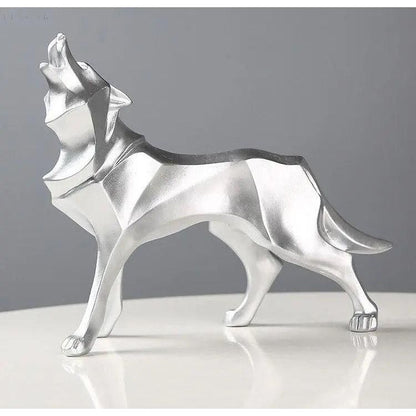 Lupos-Statue - geometriska vargdekorationer - Enkelt elegans för varje rum