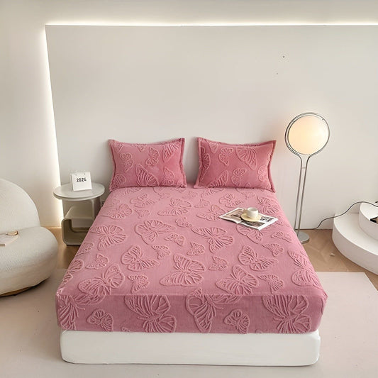 LuxQuilt Madrasskydd - Lyxigt Vadderat Mjölksammet Dammtålig Madrassöverdrag