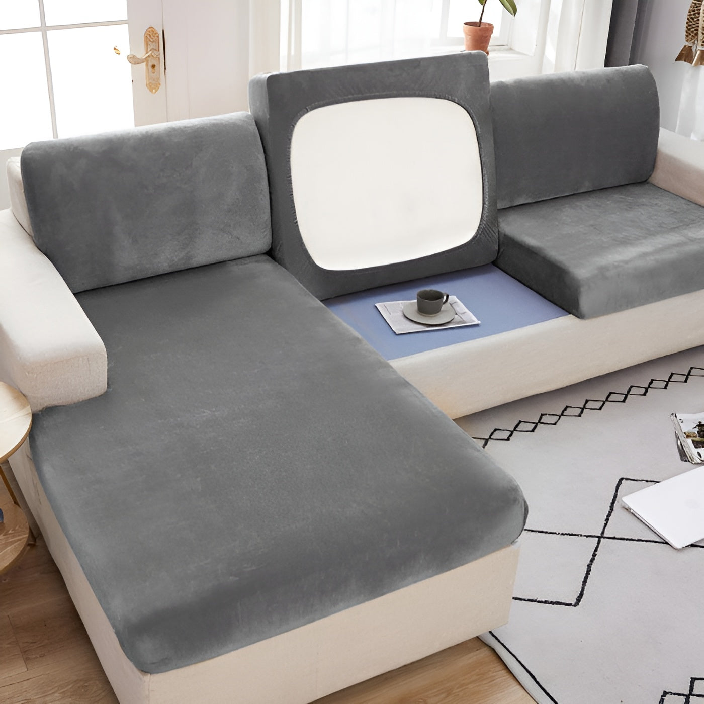 LuxVelvet Sofföverdrag – Stretch Jacquard Överdrag för omedelbar stil &amp; långvarigt skydd