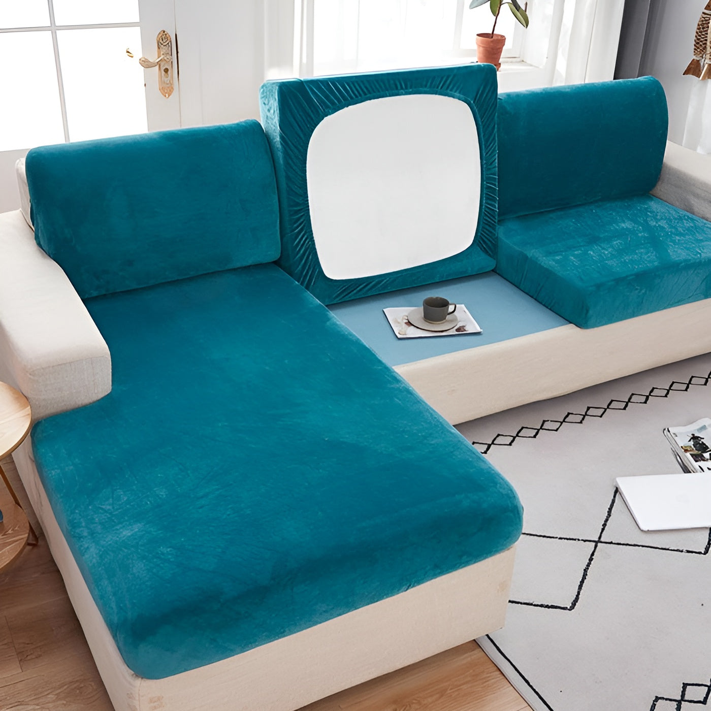 LuxVelvet Sofföverdrag – Stretch Jacquard Överdrag för omedelbar stil &amp; långvarigt skydd