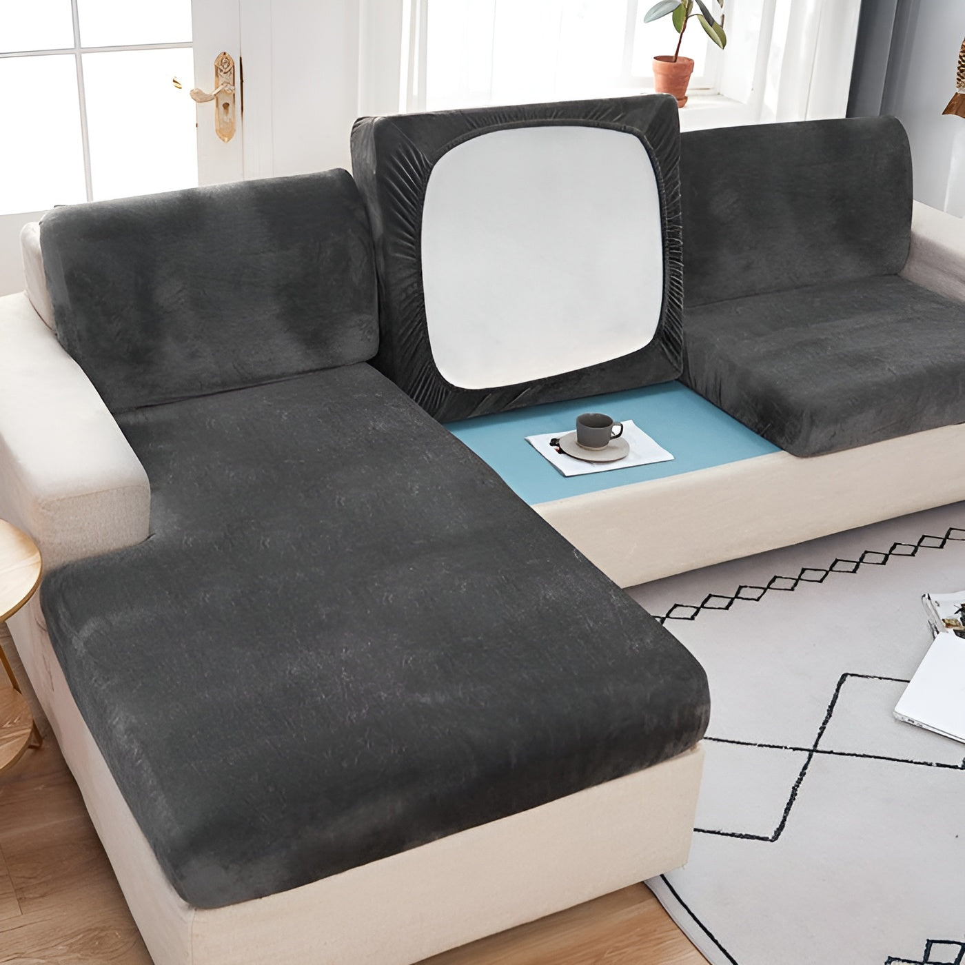 LuxVelvet Sofföverdrag – Stretch Jacquard Överdrag för omedelbar stil &amp; långvarigt skydd