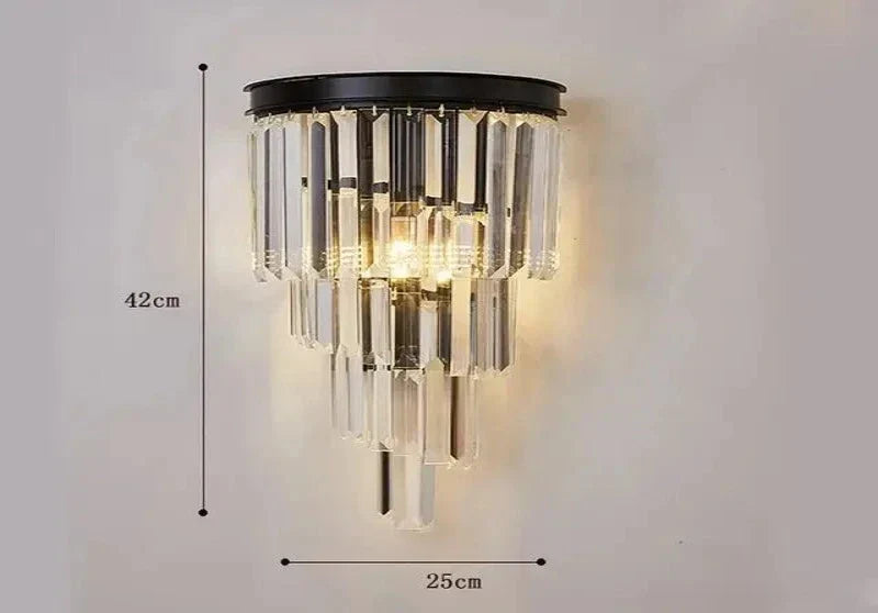 CrystalLuxe - Elegant Kristall Vägglampa