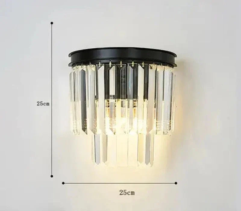 CrystalLuxe - Elegant Kristall Vägglampa