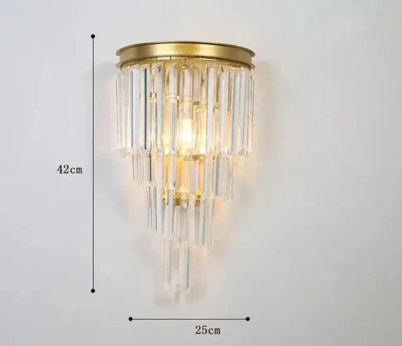 CrystalLuxe - Elegant Kristall Vägglampa